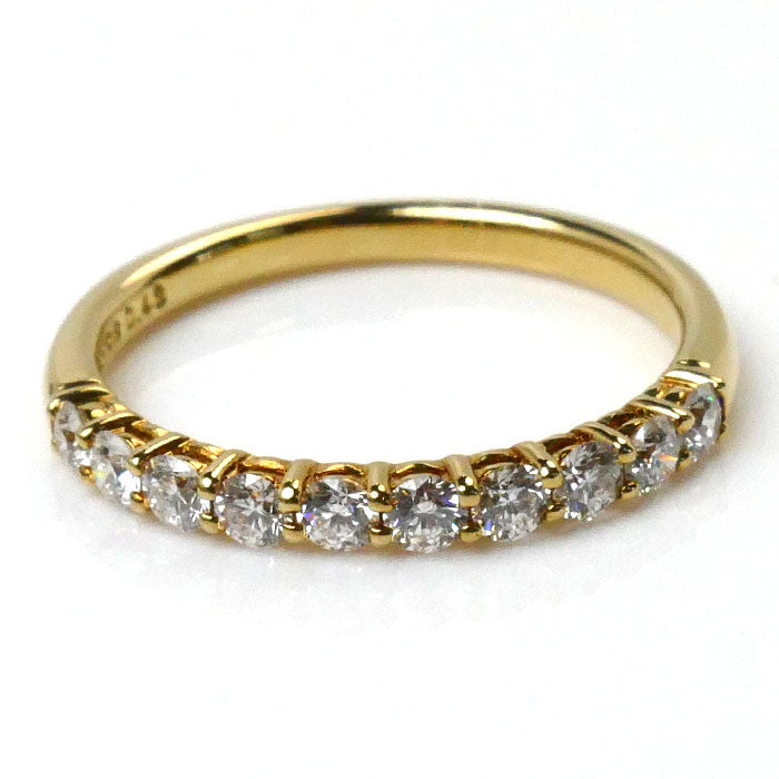 K18YG Yellow Gold Diamond Half Eternity Ring