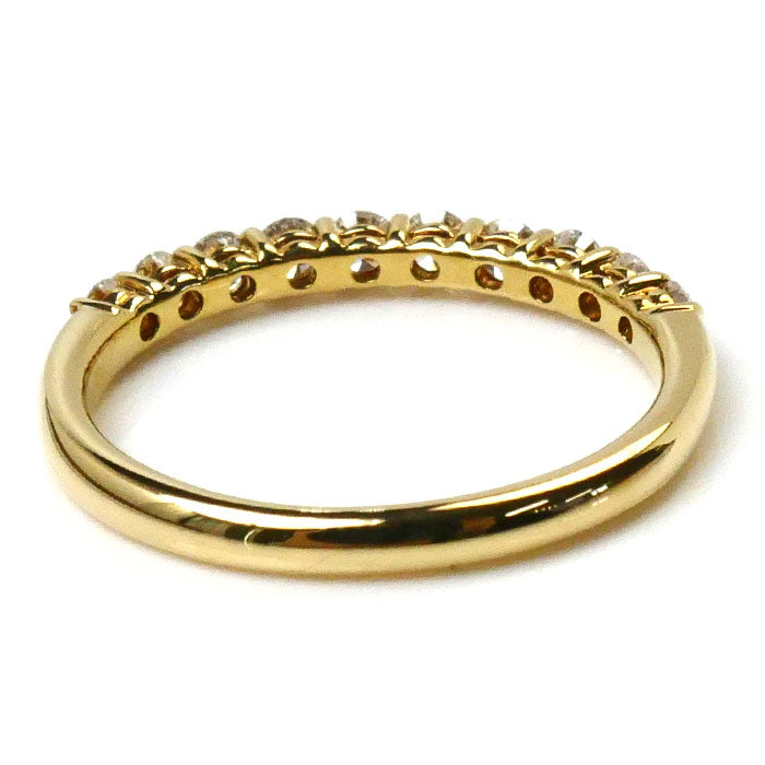 K18YG Yellow Gold Diamond Half Eternity Ring