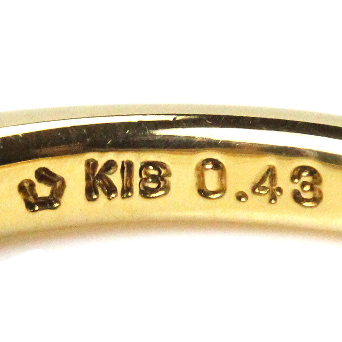 K18YG Yellow Gold Diamond Half Eternity Ring