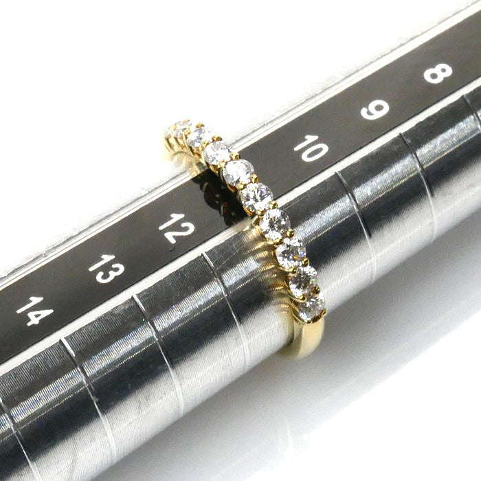 K18YG Yellow Gold Diamond Half Eternity Ring