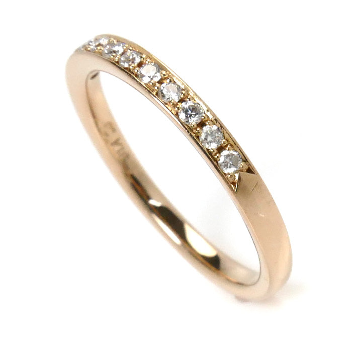 K18PG Pink Gold Diamond Half Eternity Ring