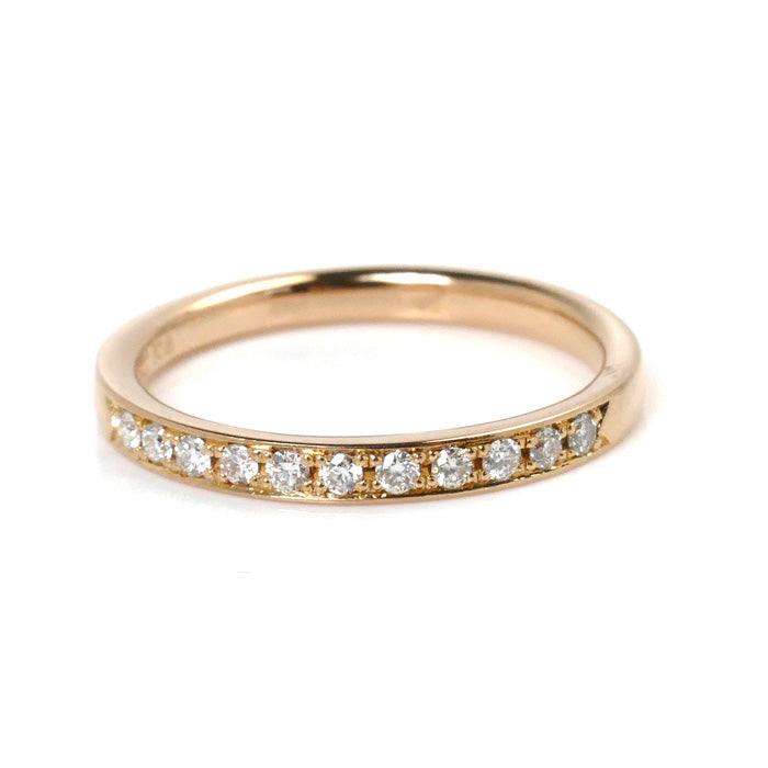 K18PG Pink Gold Diamond Half Eternity Ring