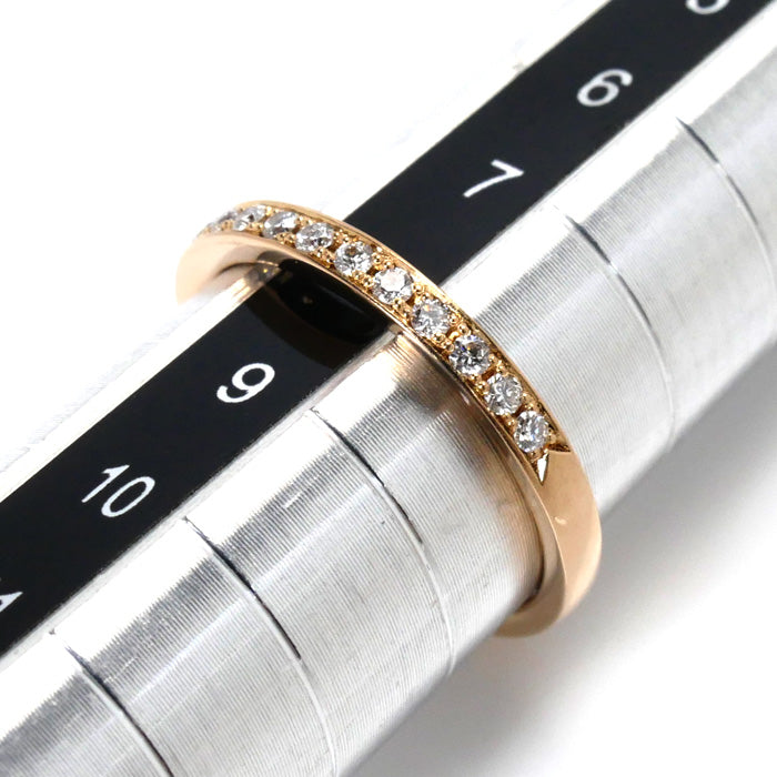 K18PG Pink Gold Diamond Half Eternity Ring