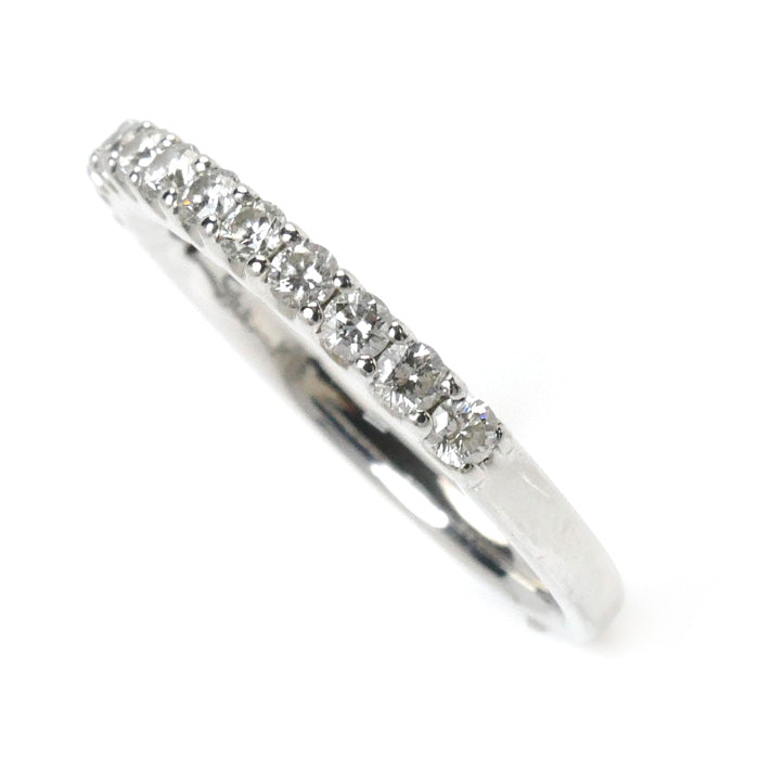 K18WG White Gold Diamond Half Eternity Ring