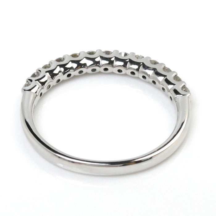 K18WG White Gold Diamond Half Eternity Ring