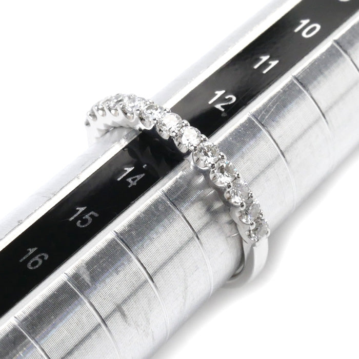 K18WG White Gold Diamond Half Eternity Ring