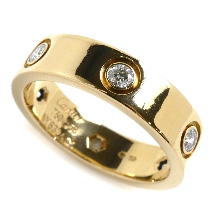 Cartier Yellow Gold Diamond Love Ring 6P