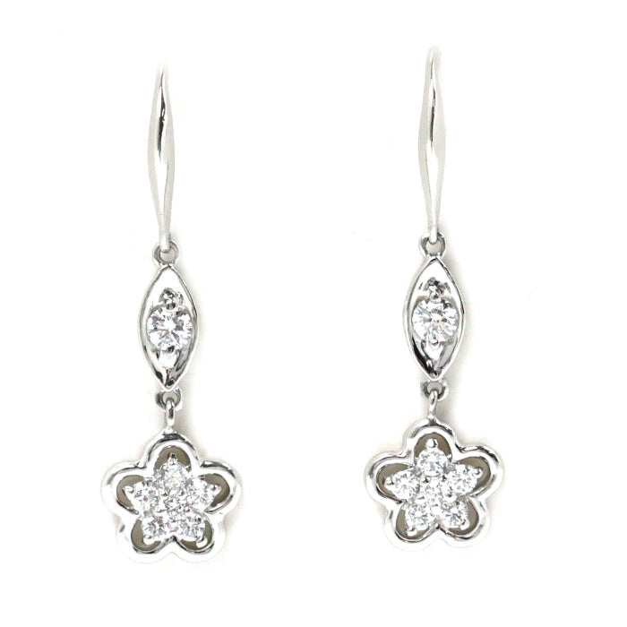 MONNICKENDAM Pt900 Platinum Diamond Earrings