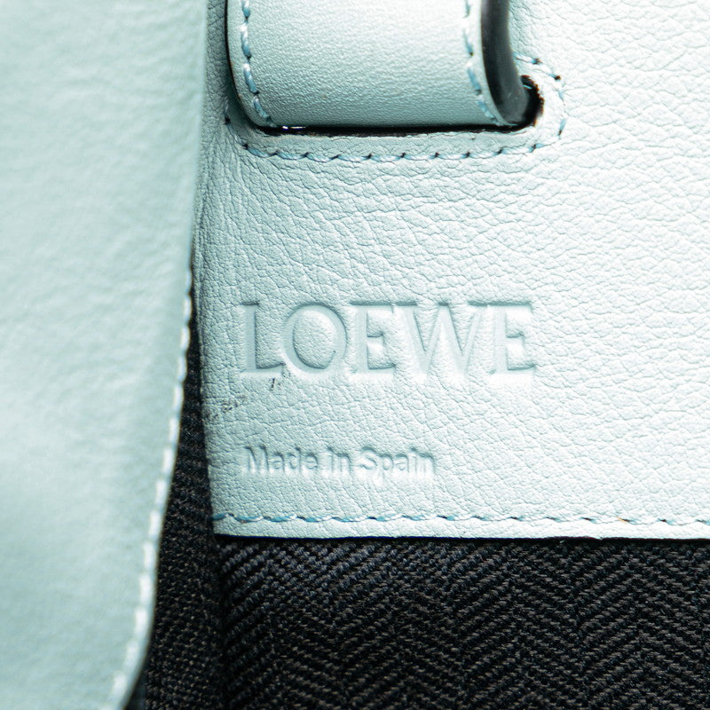 Loewe Anagram Hammock Medium 2WAY Leather Handbag Light Blue in Very Good Condition