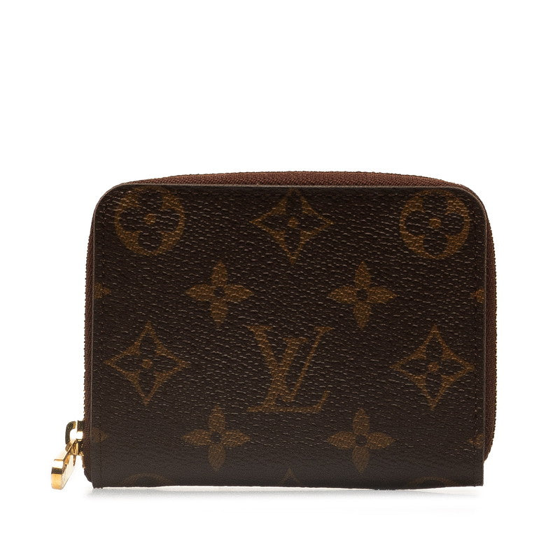 Louis Vuitton Monogram Zippy Coin Purse M60067 Brown PVC Leather in Very Good Condition