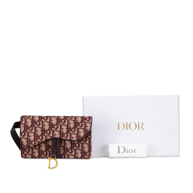 Dior Canvas Leather Trotter Saddle Shoulder Waist Bag