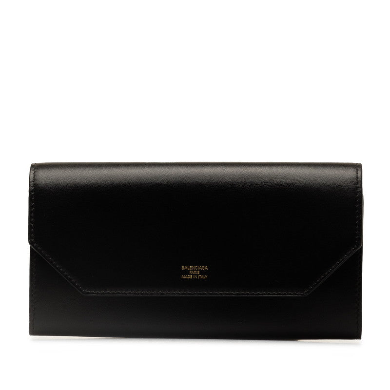 Balenciaga Continental Wallet Black Calf Leather in Great Condition