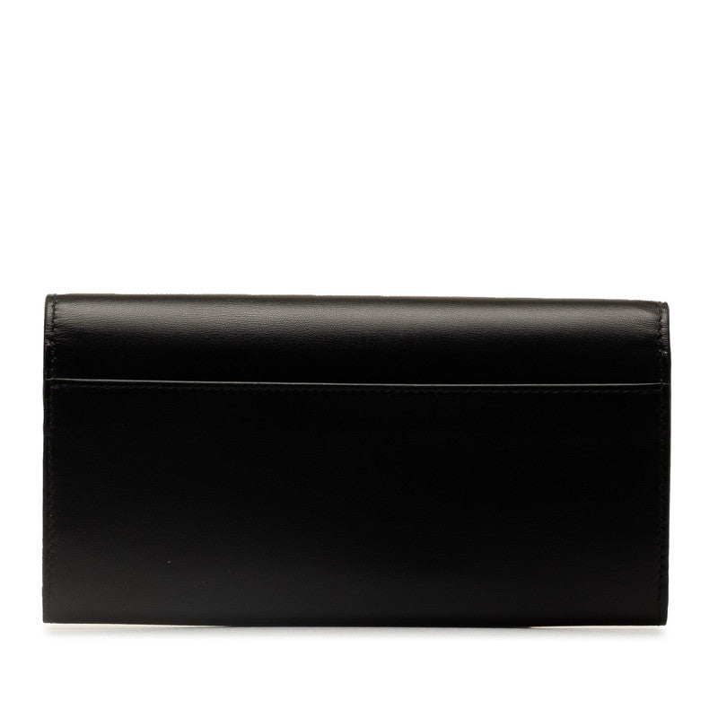 Balenciaga Continental Wallet Black Calf Leather