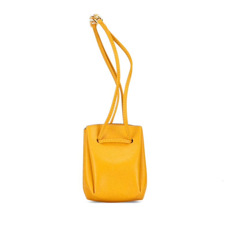 Hermes Mini Vespa Pouch Yellow Ladies in Very Good Condition