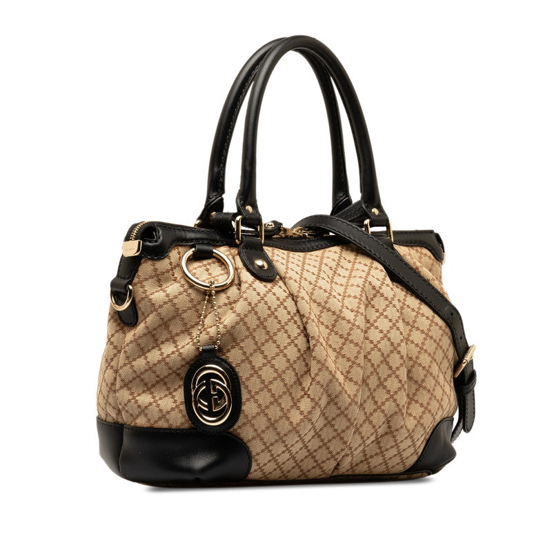 Gucci Diamante Sukey 2WAY Handbag Canvas Leather