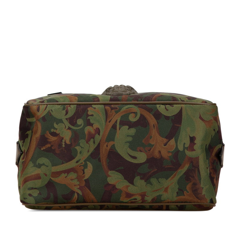 Versace Medusa Camouflage Nylon Leather Clutch Bag