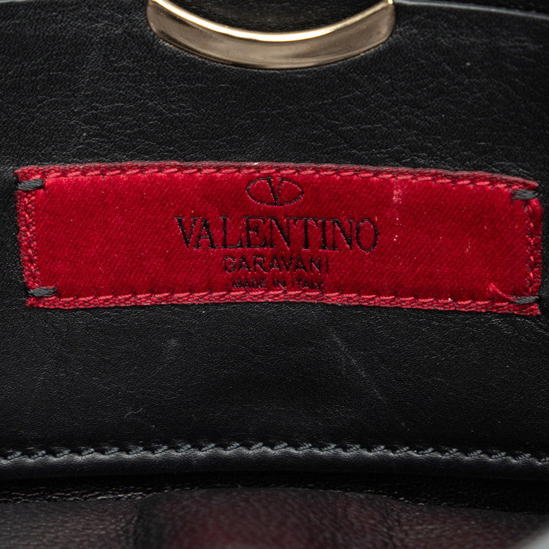 Valentino Leather Studded 2WAY Handbag Black