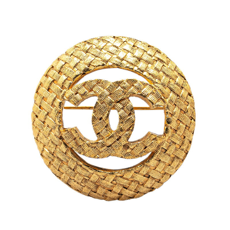 Chanel Vintage Coco Mark Gold Plated Brooch