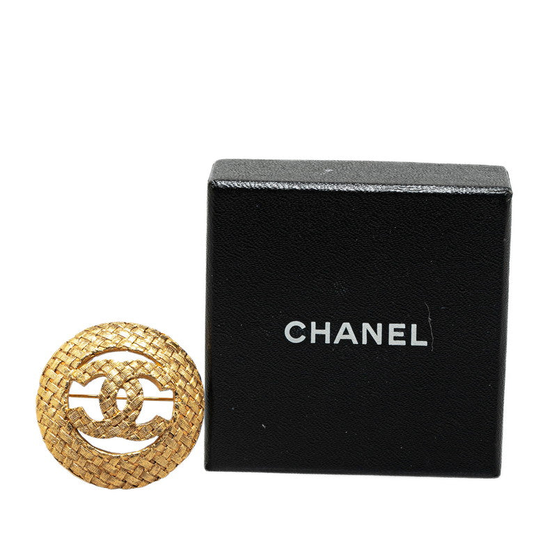 Chanel Vintage Coco Mark Gold Plated Brooch