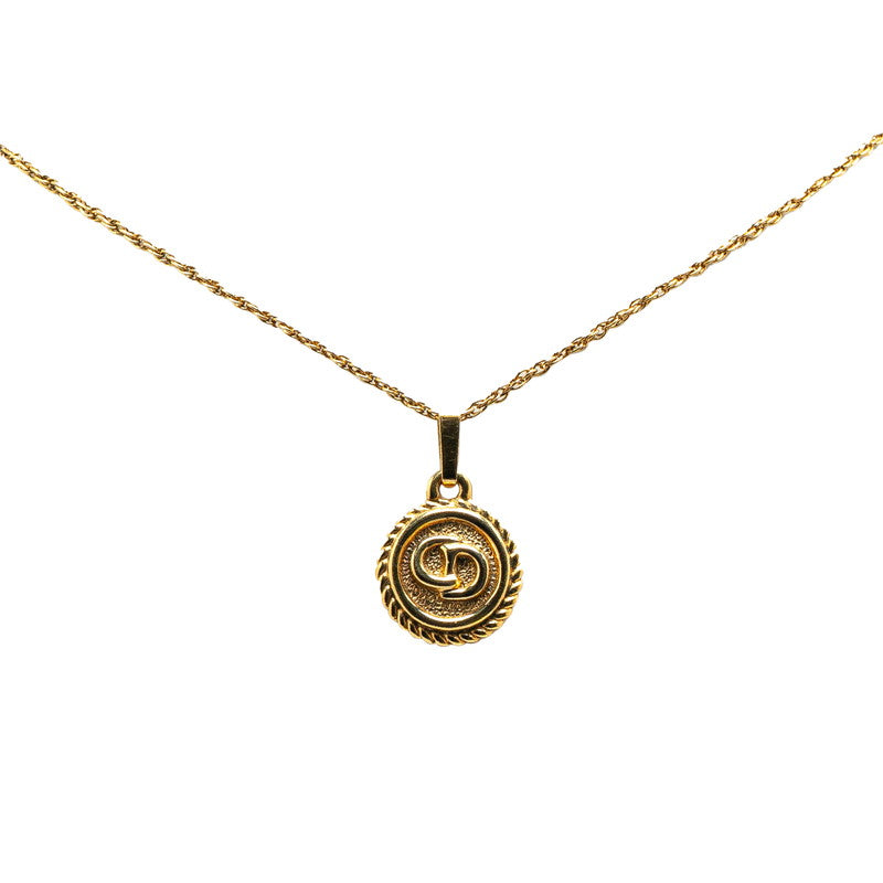 Dior Gold Plated CD Logo Necklace