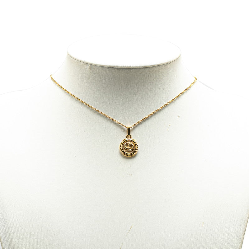 Dior Gold Plated CD Logo Necklace