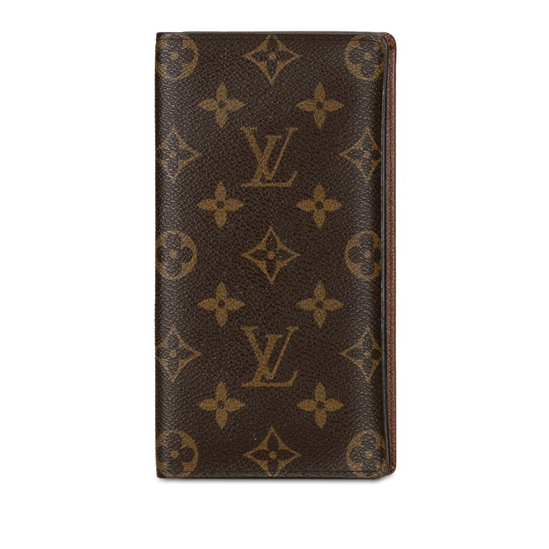 Louis Vuitton Monogram Long Wallet M60825 Brown PVC Leather in Very Good Condition