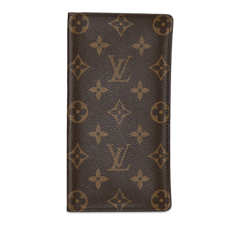 Louis Vuitton Monogram Long Wallet M60825 Brown PVC Leather in Very Good Condition