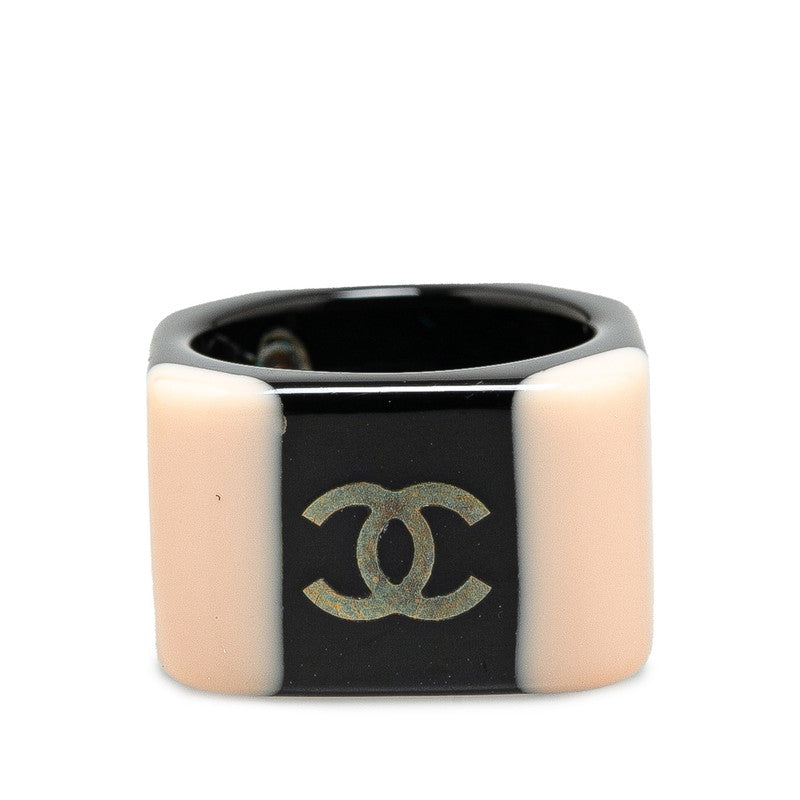 Chanel Coco Mark Square Ring Plastic