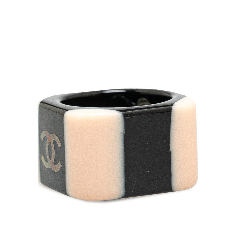 Chanel Coco Mark Square Ring Plastic