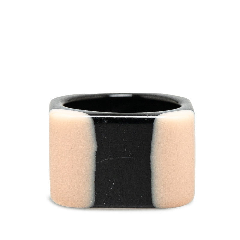 Chanel Coco Mark Square Ring Plastic