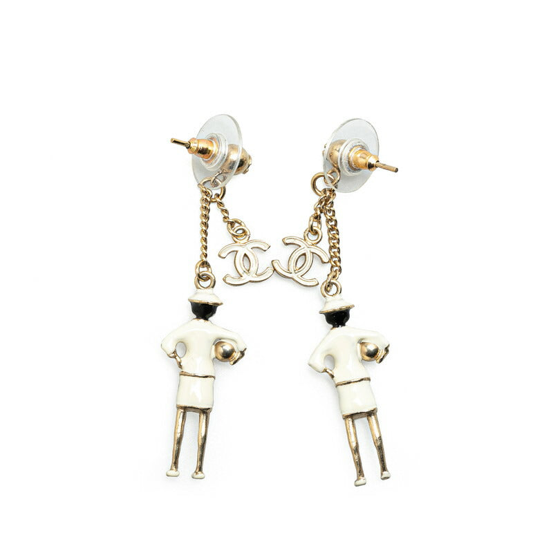 Chanel Coco Mark Mademoiselle Earrings Gold