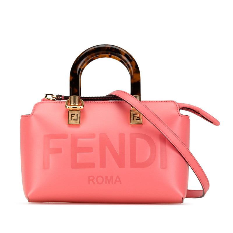 Fendi By The Way Mini Handbag 2WAY 8BS067 Pink Calf Leather in Excellent Condition