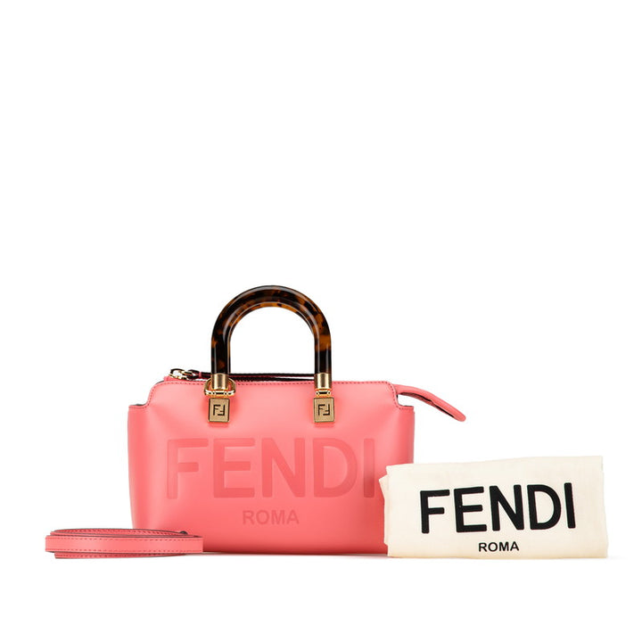 Fendi By The Way Mini Handbag 2WAY 8BS067 Pink Calf Leather in Excellent Condition