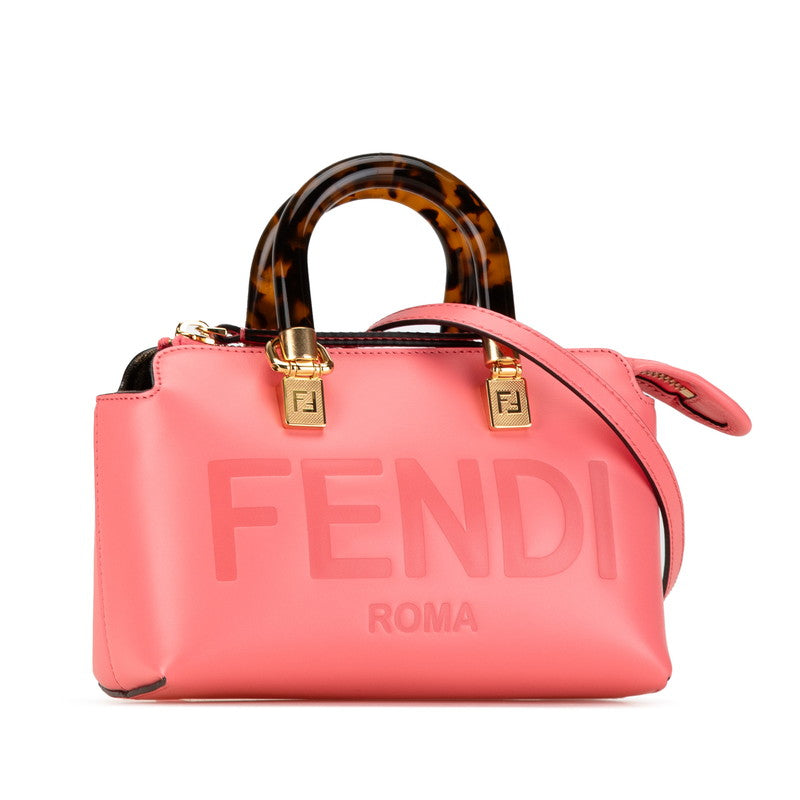 Fendi By The Way Mini Handbag 2WAY 8BS067 Pink Calf Leather in Excellent Condition