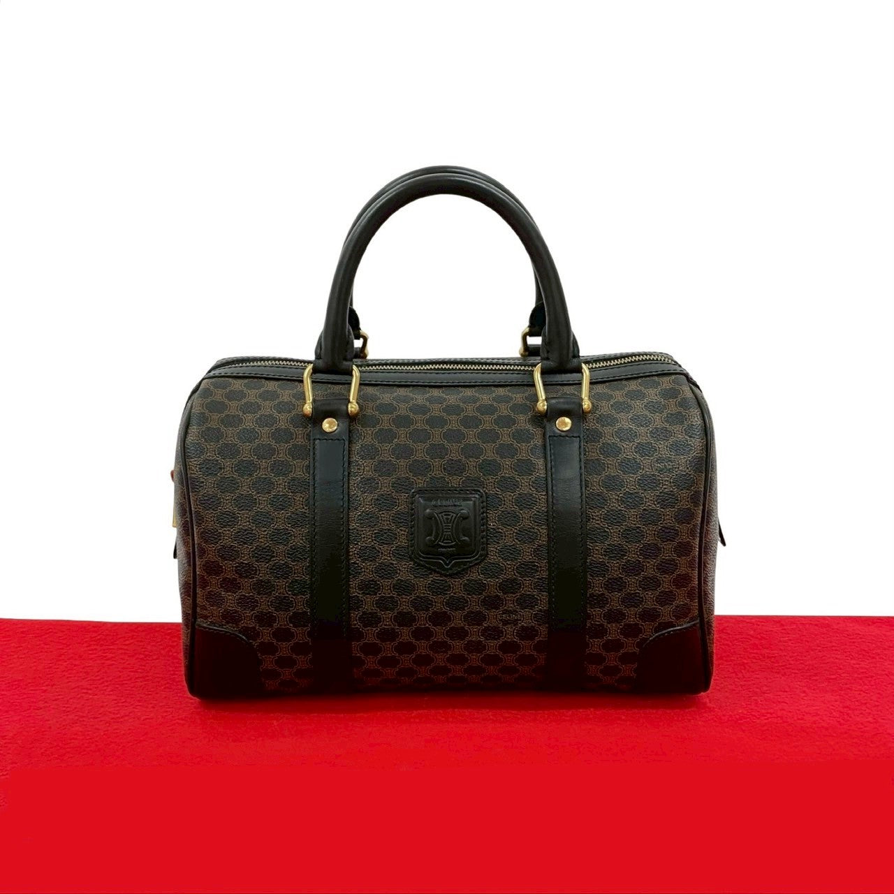 Celine Macadam Blazon Leather Handbag