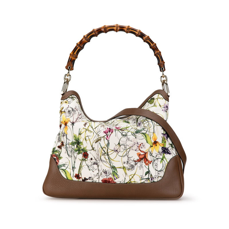 Gucci Bamboo Flora Diana 2WAY Handbag