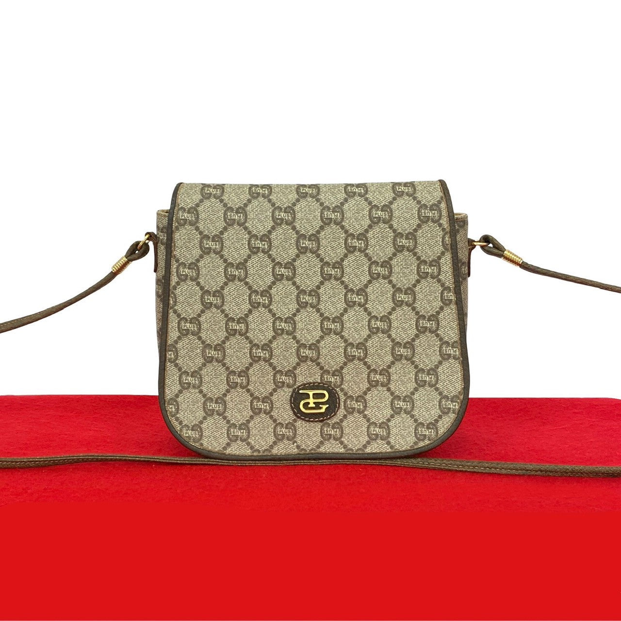 Gucci Old Gucci Plus Leather PVC Shoulder Bag