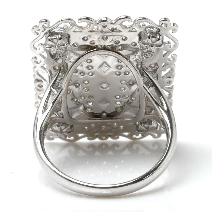 K18WG White Gold Diamond Ring 0.55ct