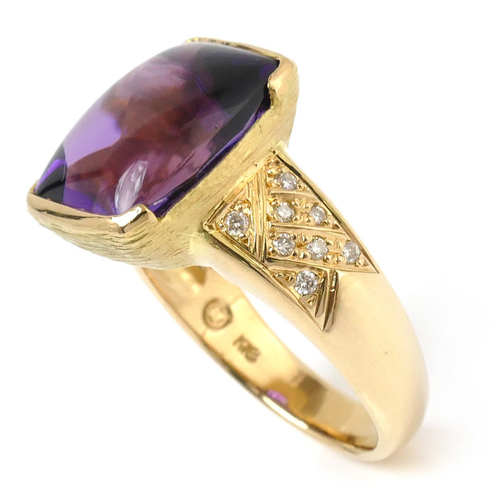 K18YG Sapphire Ring 12K Gold