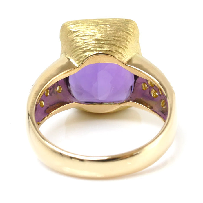 K18YG Sapphire Ring 12K Gold