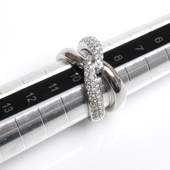 Mikimoto K18WG White Gold Diamond Ring