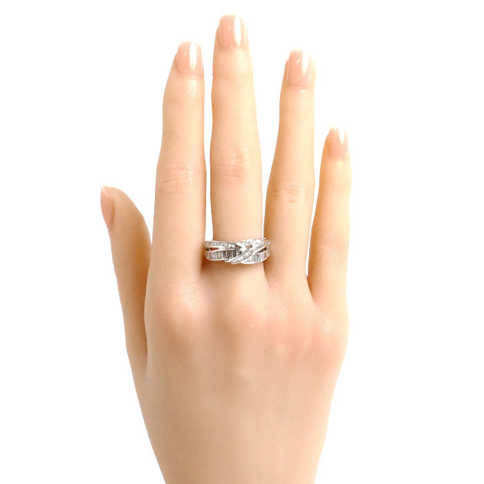 K18WG White Gold Diamond Ring 14