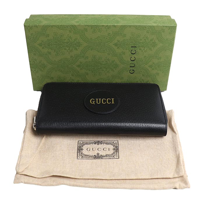 Gucci Logo Zip Around Wallet Black