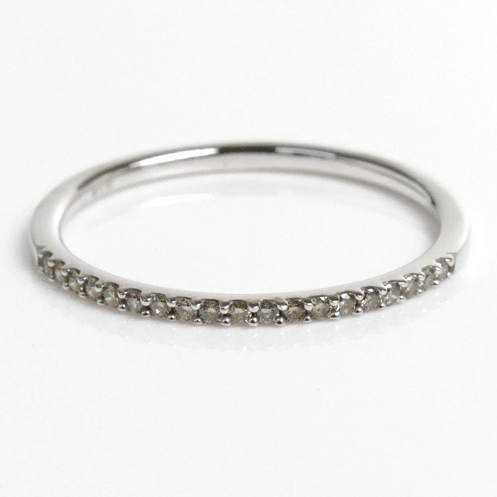 K18WG White Gold Diamond Half Eternity Ring