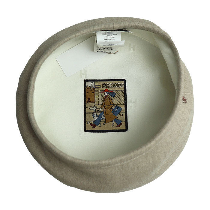 Hermes Saint-Honore Beret Beige