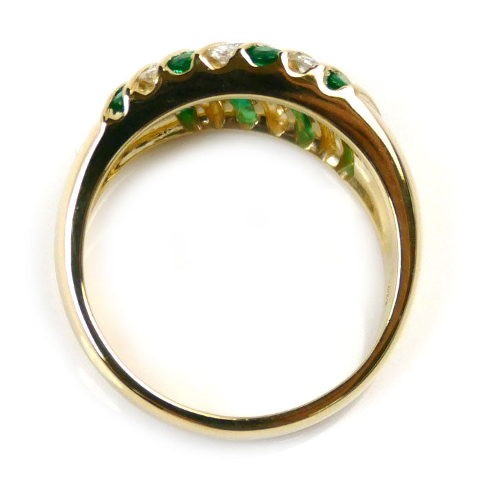 Gainsborough K18YG Gold Emerald Diamond Ring