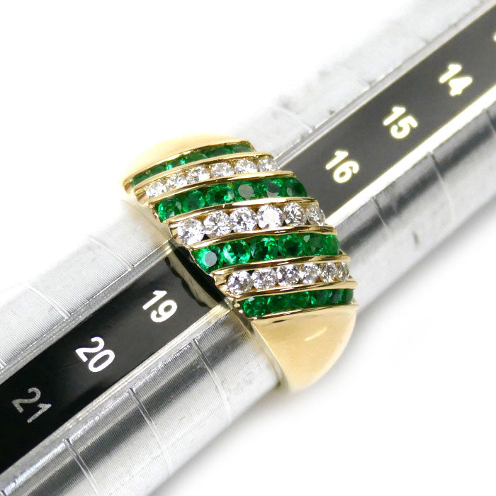 Gainsborough K18YG Gold Emerald Diamond Ring