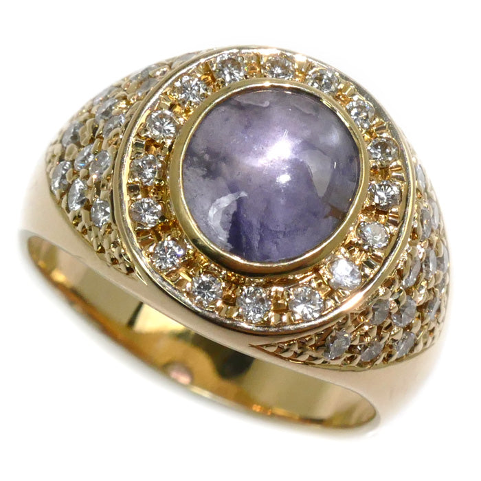 K18YG Yellow Gold Star Sapphire Ring