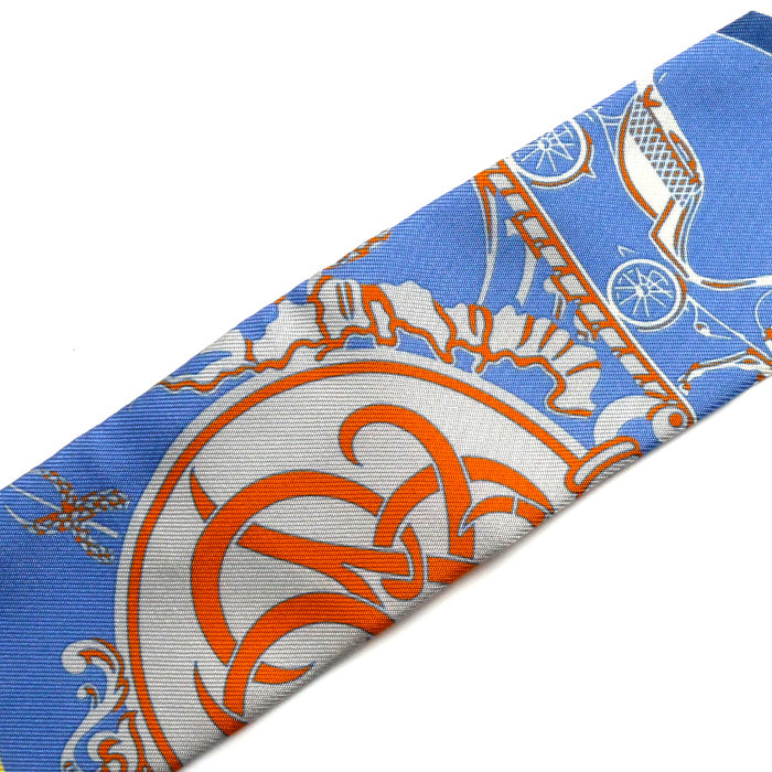 Hermes Twilly Scarf EX-LIBRIS Blue