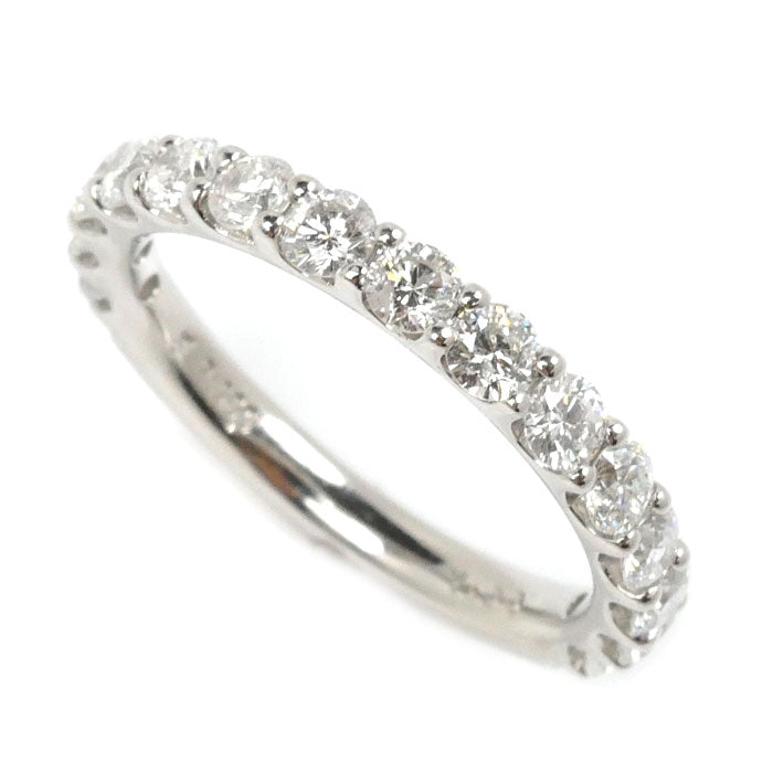 Pt900 Platinum Diamond Half Eternity Ring